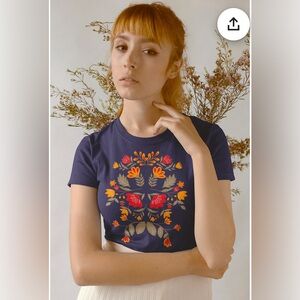 Bohemian Scandinavian Folk Art Design T Shirt